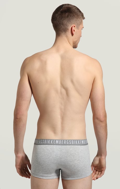 2-pack men's boxers in stretch cotton, GREY MELANGE 2-pack men's boxers in stretch cotton, GREY MELANGE, hi-res-1