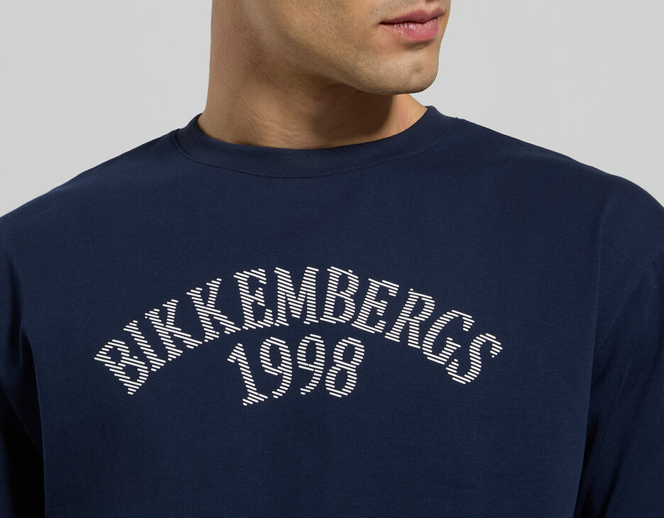 Men's contrast logo T-shirt, BLACK IRIS, hi-res-1