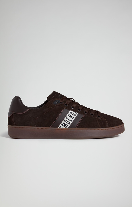 Men's Recoba M suede leather sneakers, EBANO, hi-res-1