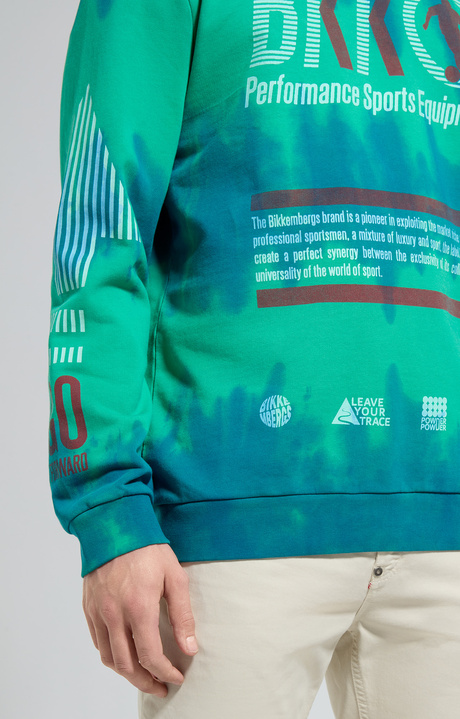 Men's overdyed sweatshirt, ELECTRIC BLUE LEMONADE/BLARNEY, hi-res-1