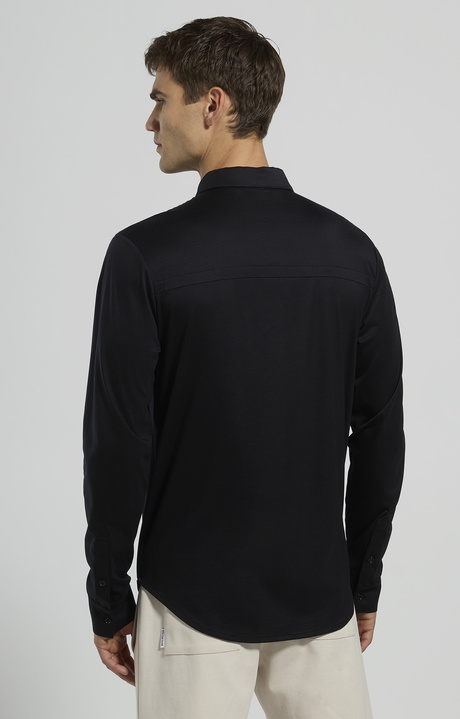 Camicia uomo slim fit, BLACK, hi-res-1