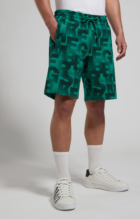 Men's fleece shorts, PEPPER GREEN Men's fleece shorts, PEPPER GREEN, hi-res-1