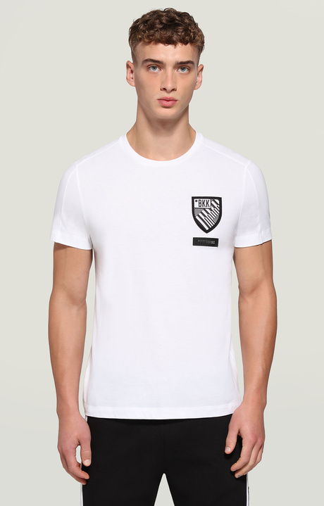 Men's T-shirt with patch, OPTICAL WHITE, hi-res-1