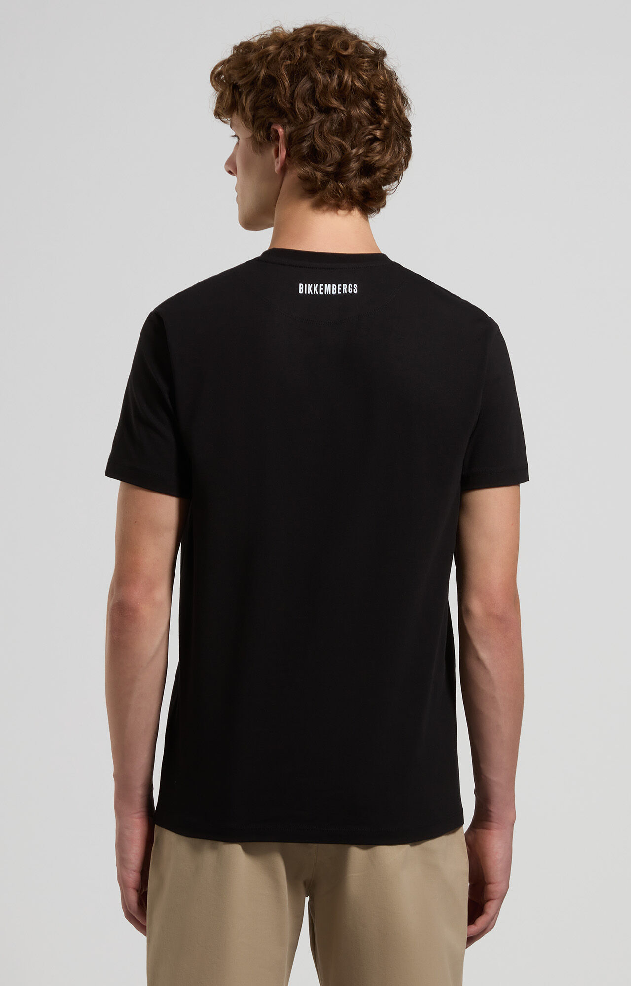 トップス 00s dirk bikkem bergs box shirt Dirk Bikkembergs Men's Tee Shirt Screen Print Soccer Logo Sport