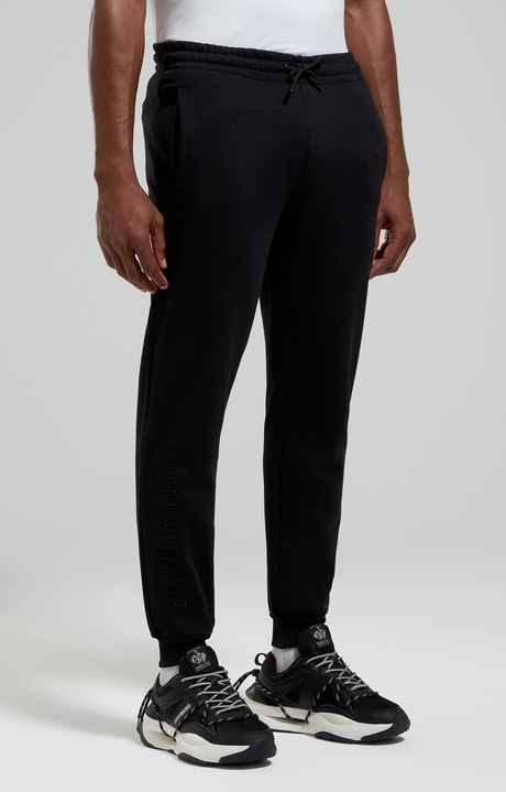 Embroidered men’s joggers, BLACK, hi-res-1