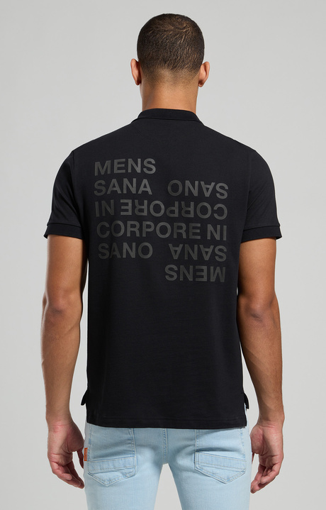 Men's polo shirt - back print, ANTHRACITE, hi-res-1
