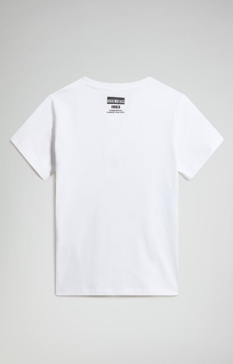 Junior's T-shirt with football print, WHITE Junior's T-shirt with football print, WHITE, hi-res-1