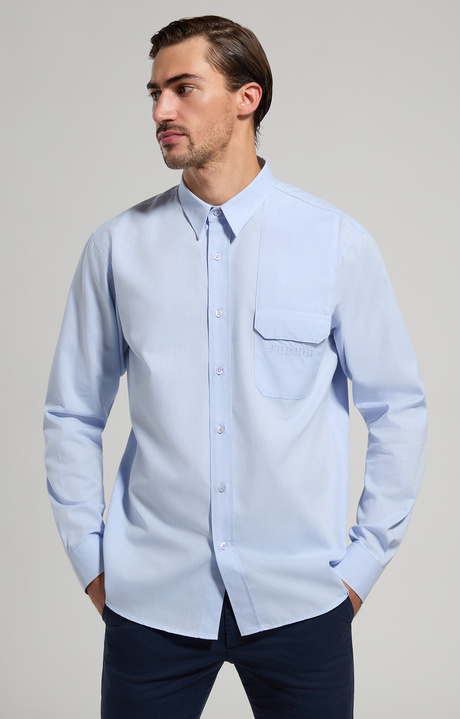 Poplin men's shirt, KENTUCKY BLUE, hi-res-1