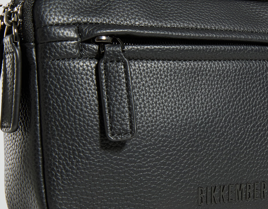 Men's BKK Star pebbled-effect pouch, BLACK, hi-res-1