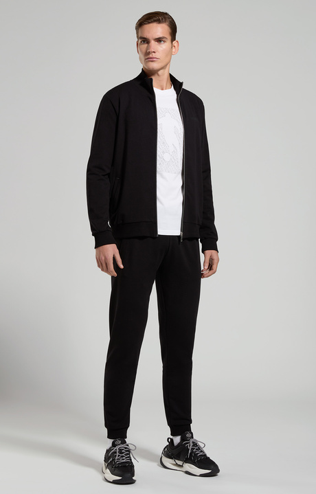 Men's joggers in punto Milano, BLACK, hi-res-1