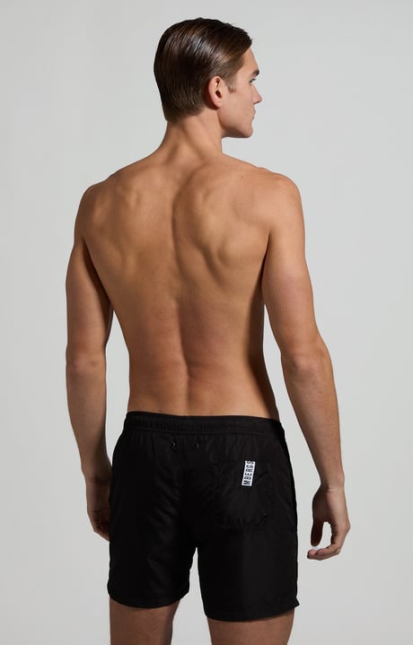 Men's logo print boardshorts, BLACK Men's logo print boardshorts, BLACK, hi-res-1
