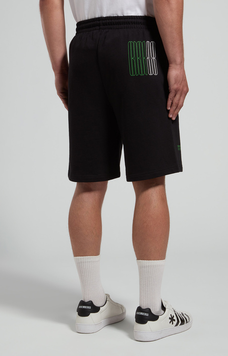 Men's fleece shorts, BLACK Men's fleece shorts, BLACK, hi-res-1
