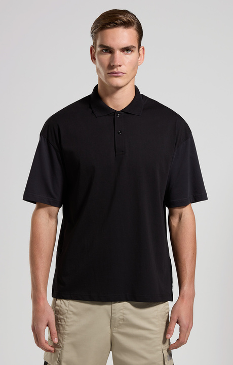 Boxy fit men's polo shirt, ANTHRACITE, hi-res-1
