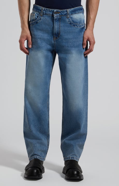 Men's straight-fit jeans, L1 BLUE DARK DENIM, hi-res-1
