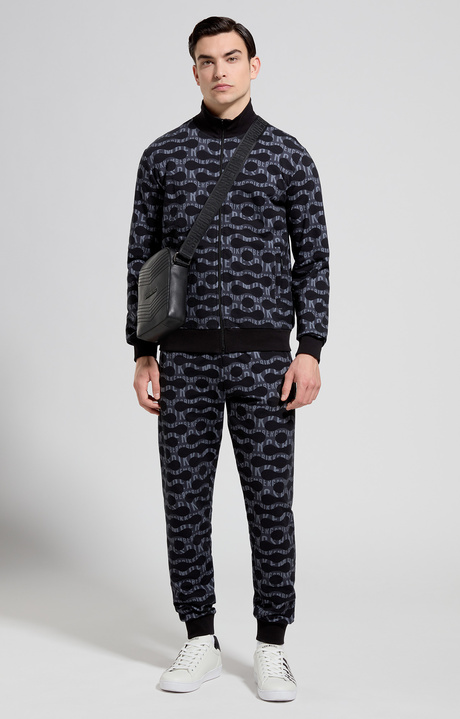 Men's sweatshirt pop camouflage , BLACK, hi-res-1