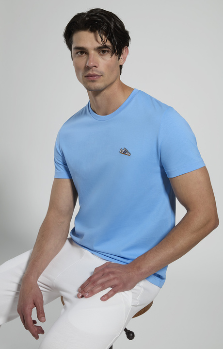 Men's patch-detail T-shirt, LITTLE BOY BLUE, hi-res-1