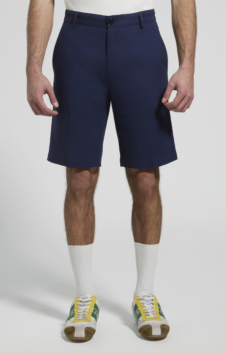 Men's linen and viscose shorts, BLACK IRIS, hi-res-1