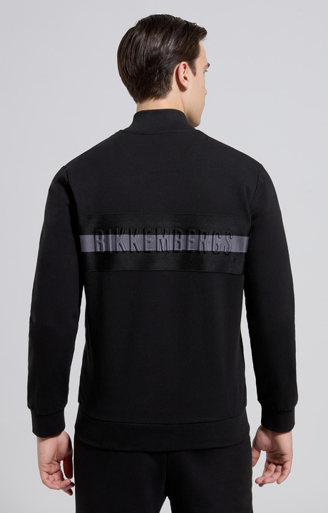 Men's sweatshirt with raised logo, METEORITE BLACK, hi-res-1