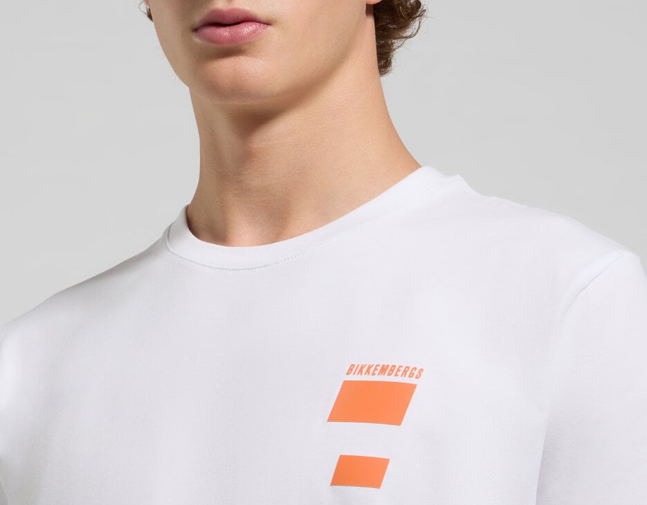 Slim fit printed men’s T-shirt, WHITE Slim fit printed men’s T-shirt, WHITE, hi-res-1