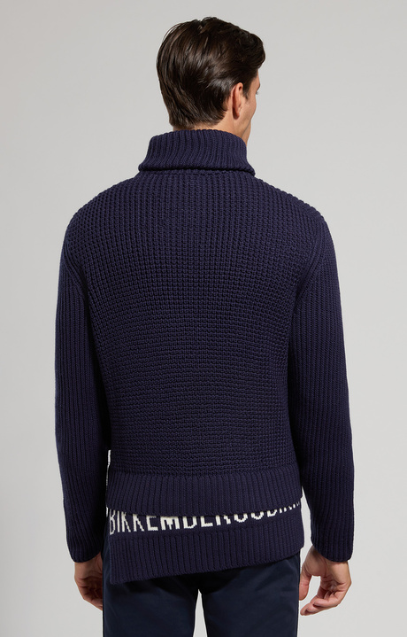 Men's sweater with layered effect, DRESS BLUES, hi-res-1