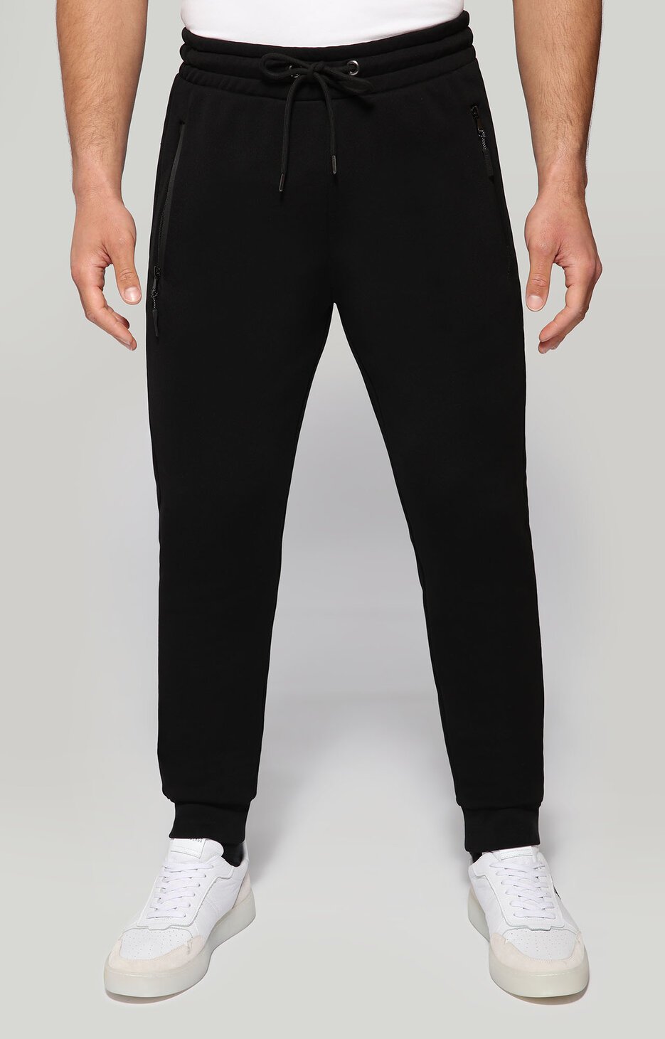 Men's fleece sweatpants, BLACK Men's fleece sweatpants, BLACK, hi-res-1
