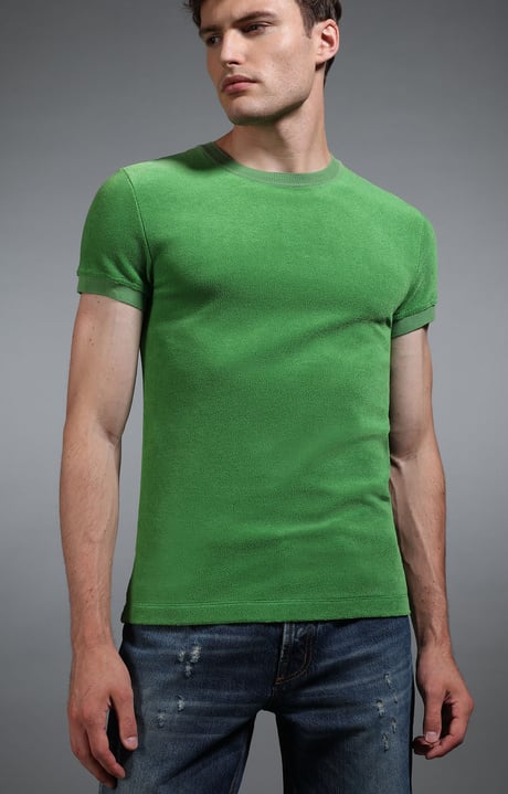 Men's green t-shirt in jersey, GREEN Men's green t-shirt in jersey, GREEN, hi-res-1