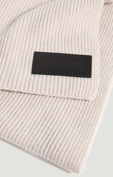 Men's scarf with patch 25x180 cm, STONE Men's scarf with patch 25x180 cm, STONE, hi-res-1