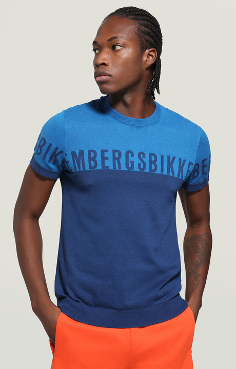 Men's short sleeve pullover, BLUE/SNORKEL, hi-res-1
