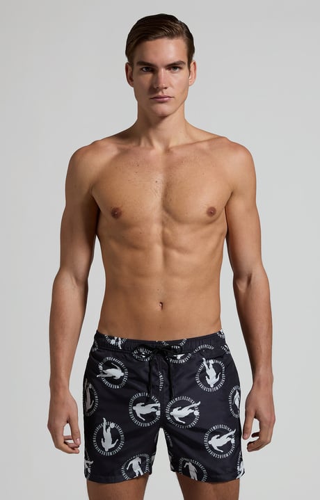Men's swim shorts - stowable, BLACK Men's swim shorts - stowable, BLACK, hi-res-1