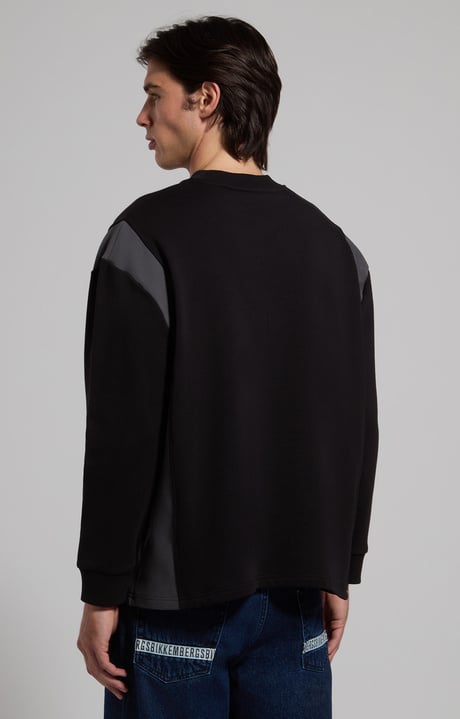 Men's twill sweatshirt, BLACK Men's twill sweatshirt, BLACK, hi-res-1