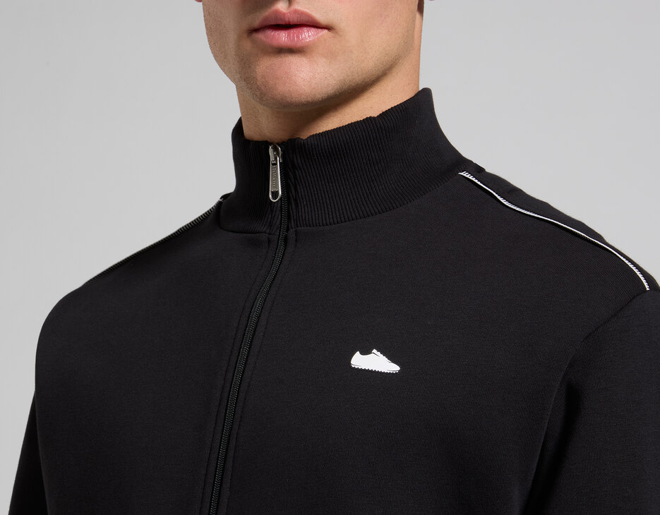 Men&rsquo;s sweatshirt with rubberized patch, BLACK, hi-res-1