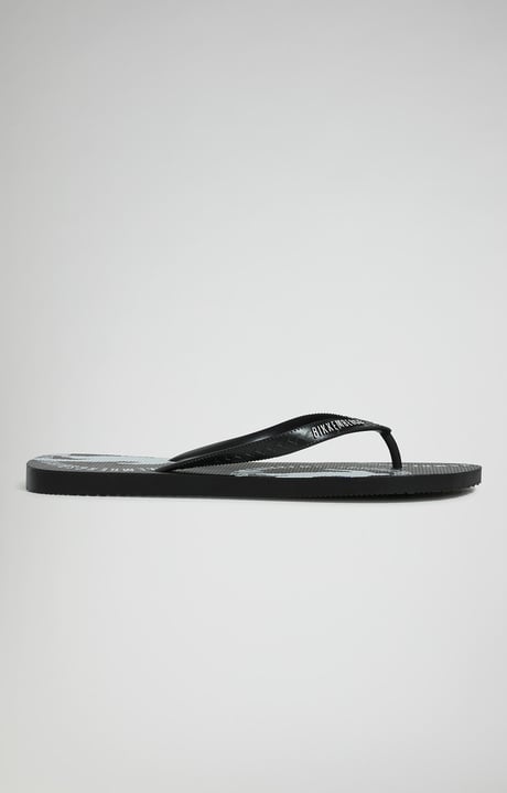 Men's flip flops with sack, BLACK Men's flip flops with sack, BLACK, hi-res-1