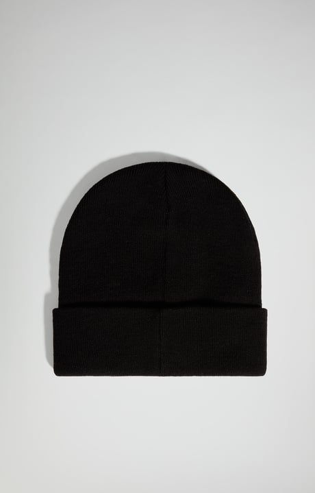 Men's hat with rubber label, BLACK Men's hat with rubber label, BLACK, hi-res-1