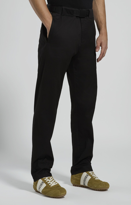 Men's pants with integrated belt, BLACK, hi-res-1