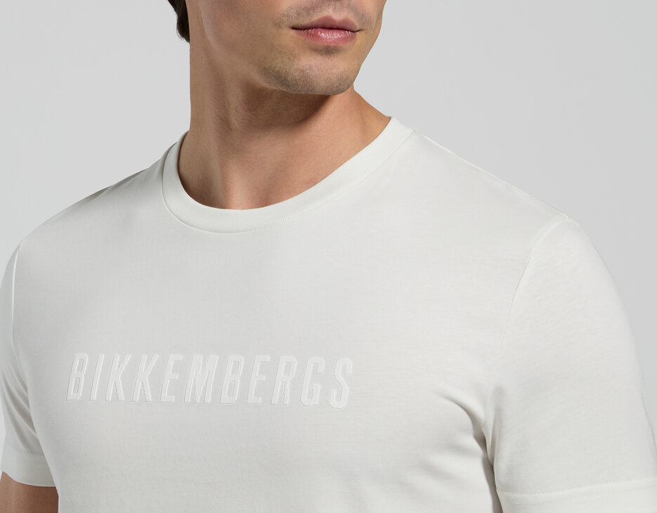 Men's tonal print T-shirt, MARSHMALLOW, hi-res-1