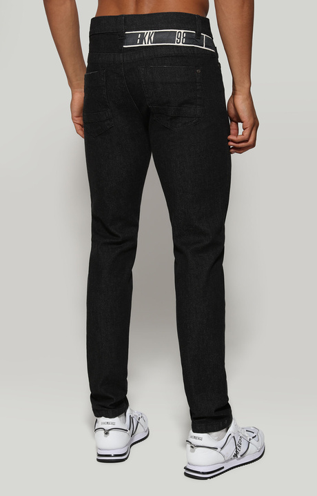 Men's slim fit jeans printed on back, BLUE DENIM, hi-res-1