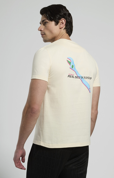Men's back-print T-shirt, MARSHMALLOW, hi-res-1
