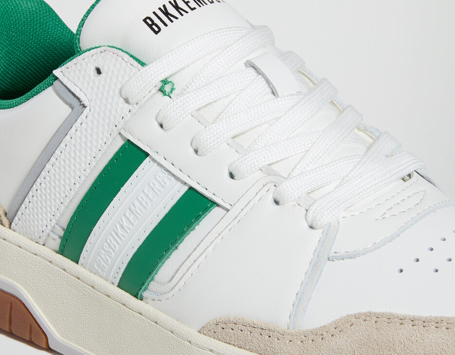 Men&rsquo;s B4SK3T sneakers, IVORY/GREEN, hi-res-1