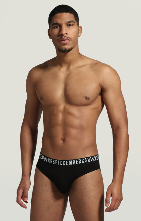 bikkembergs Black 2-pack men's briefs in stretch cotton