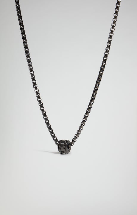 Input men's necklace with diamond, GREY Input men's necklace with diamond, GREY, hi-res-1