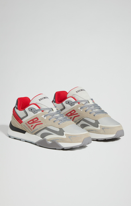 Men&rsquo;s Retro sneakers, IVORY/ORANGE, hi-res-1