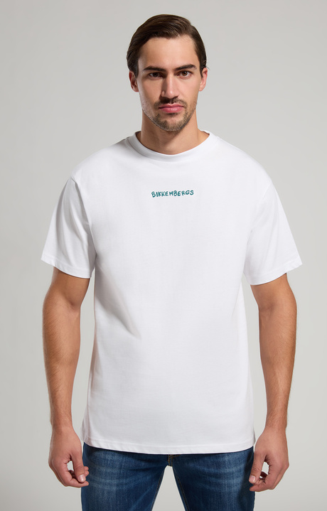Men's T-shirt with back print, WHITE, hi-res-1