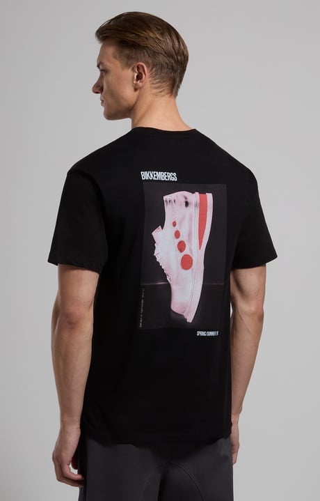 Men’s T-shirt with front and back prints, BLACK Men’s T-shirt with front and back prints, BLACK, hi-res-1
