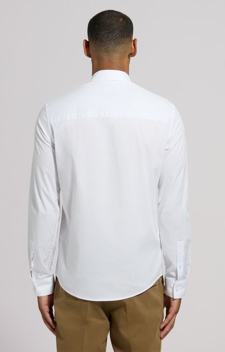 Men's slim fit print shirt, WHITE, hi-res-1