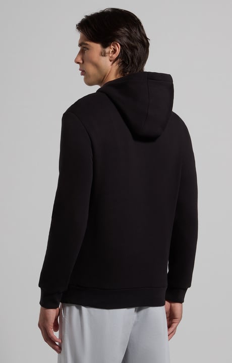 Men's sweatshirt with maxi zip pocket, BLACK, hi-res-1