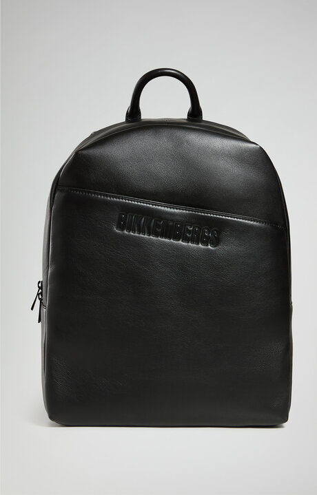 bikkembergs Black Byrne men's leather backpack