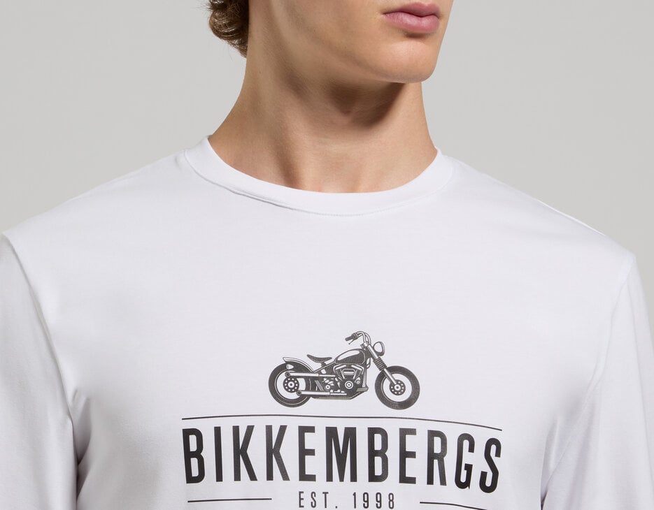 Slim fit men’s print T-shirt , WHITE Slim fit men’s print T-shirt , WHITE, hi-res-1