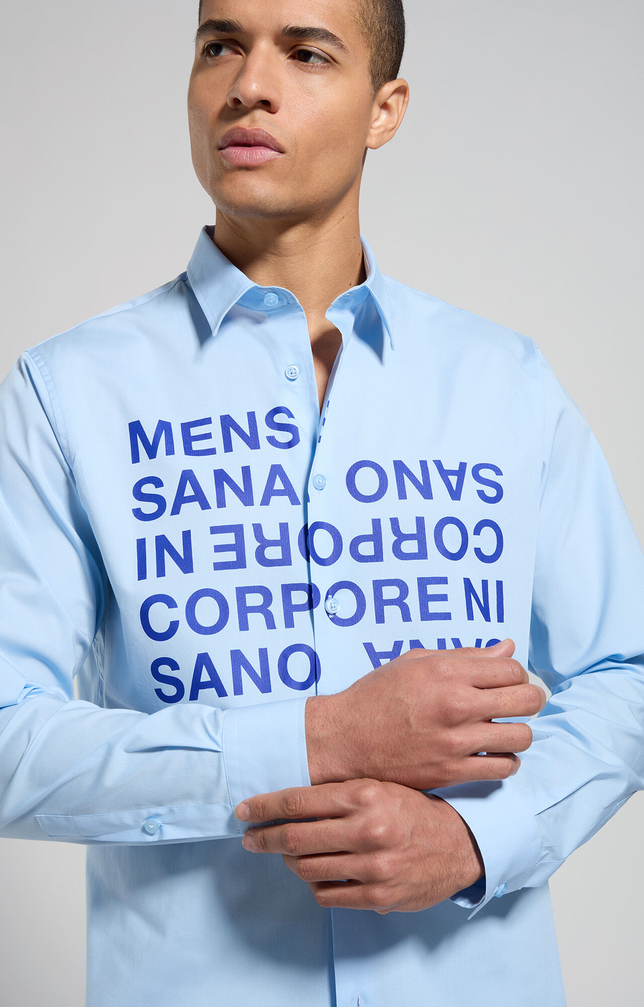 dirk bikkembergs Men's shirt with motivational print