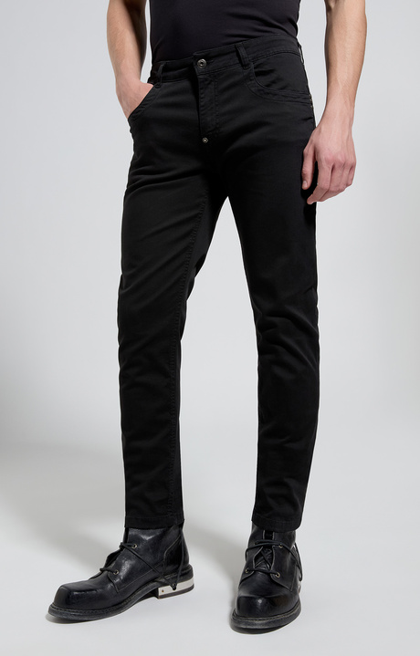 Men's slim fit 5-pocket pants, BLACK, hi-res-1