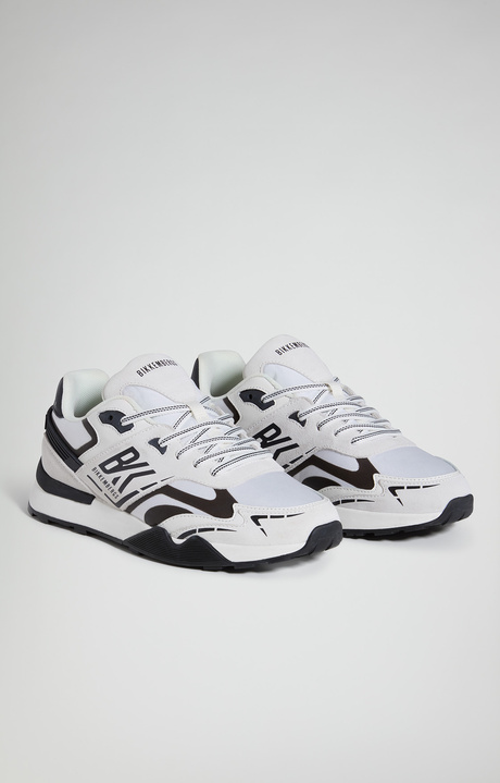 Men's Retr&ograve; M multi-material sneakers, WHITE, hi-res-1